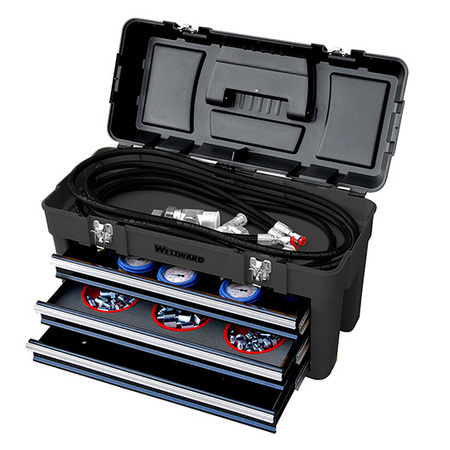 Dakota Hydraulic Pressure Test Kit Toolbox, Fittings, 7 Gauges and Hose ZP7000000